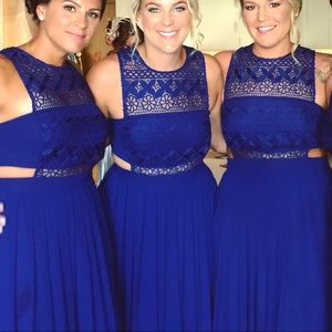 Aidan Mattox Navy Blue Bridesmaids Dress